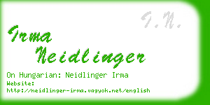 irma neidlinger business card